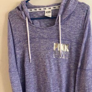 Pink Victoria's Secret Lilac Blouse w/hood and open back Size L